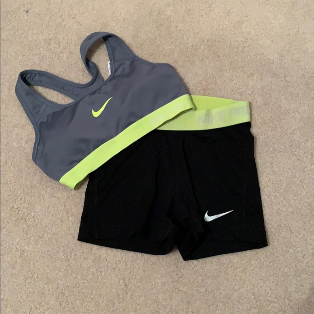 Nike Pro Sports Bra and Spandex Size XS